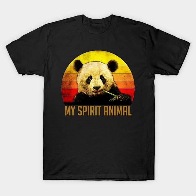 panda is my spirit animal tshirt, gift for panda lovers. T-Shirt by diaalkilany